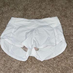 Lululemon white speed ups barely worn 2.5 inch size 0